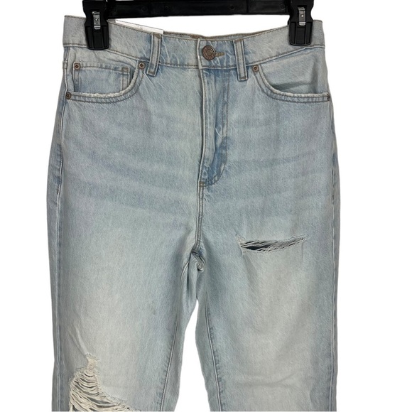 GARAGE Denim Junior Women’s Blue Jeans Sz 3/W26 Distress Shark Bite Straight NWT - Picture 2 of 9